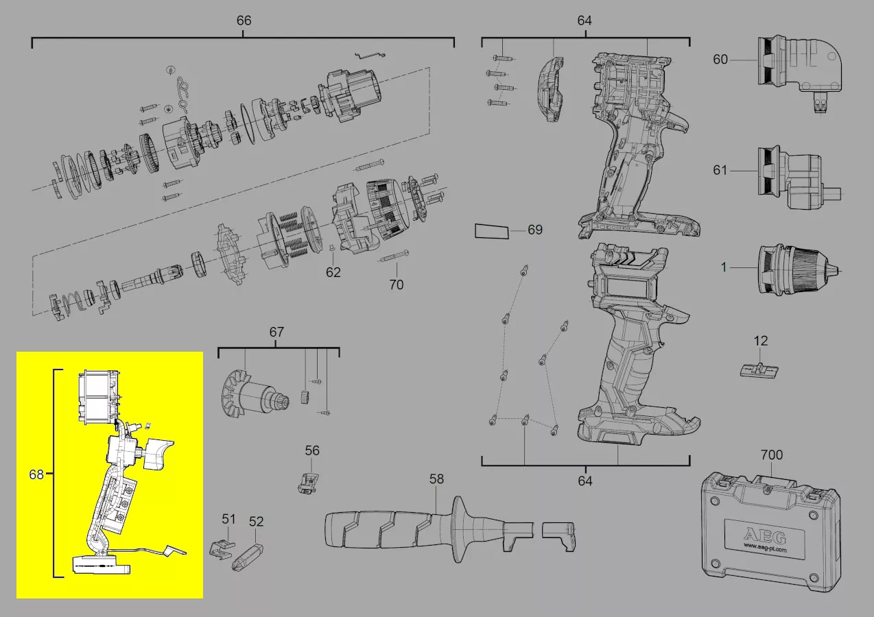 Interrupteur variateur réf. 4931479450 AEG